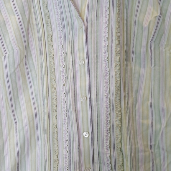 Ann Taylor Striped Button Down Shirt - Picture 5 of 10